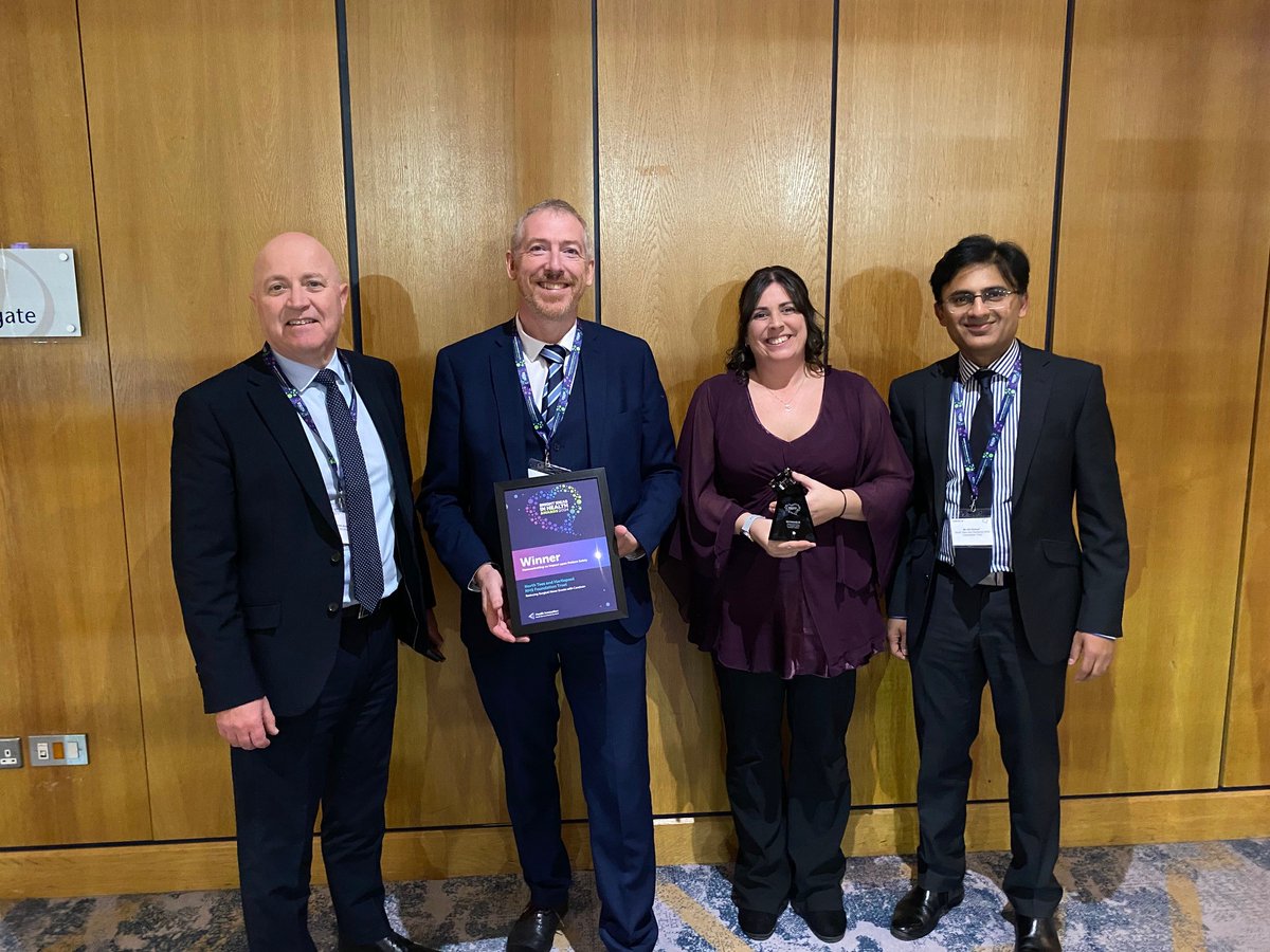 North Tees and Hartlepool NHS Foundation Trust (@nteeshpoolnhsft) on Twitter photo Congratulations to our CareScan team who jointly took home the award for patient safety with <a href="/NorthumbriaNHS/">NorthumbriaNHS</a> at the <a href="/BIHA_2024/">Bright Ideas In Health Awards</a> last night.
Special mentions also go to our end of life care team and our education teams who were shortlisted in categories for other innovations. Congratulations to our CareScan team who jointly took home the award for patient safety with <a href="/NorthumbriaNHS/">NorthumbriaNHS</a> at the <a href="/BIHA_2024/">Bright Ideas In Health Awards</a> last night.
Special mentions also go to our end of life care team and our education teams who were shortlisted in categories for other innovations.