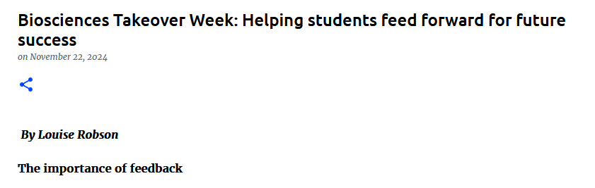 Louisescicomm's tweet photo. In my Elevate blog post I talk about the importance of helping students feed forward for future sucess. You can read my blog here: https://t.co/9JKLsovaMR
@ScienceShef @sheffielduni #HE #studentsucess
If you want to see my full scholarship report just message me. 🙂 https://t.co/Ex8PvpXZcf