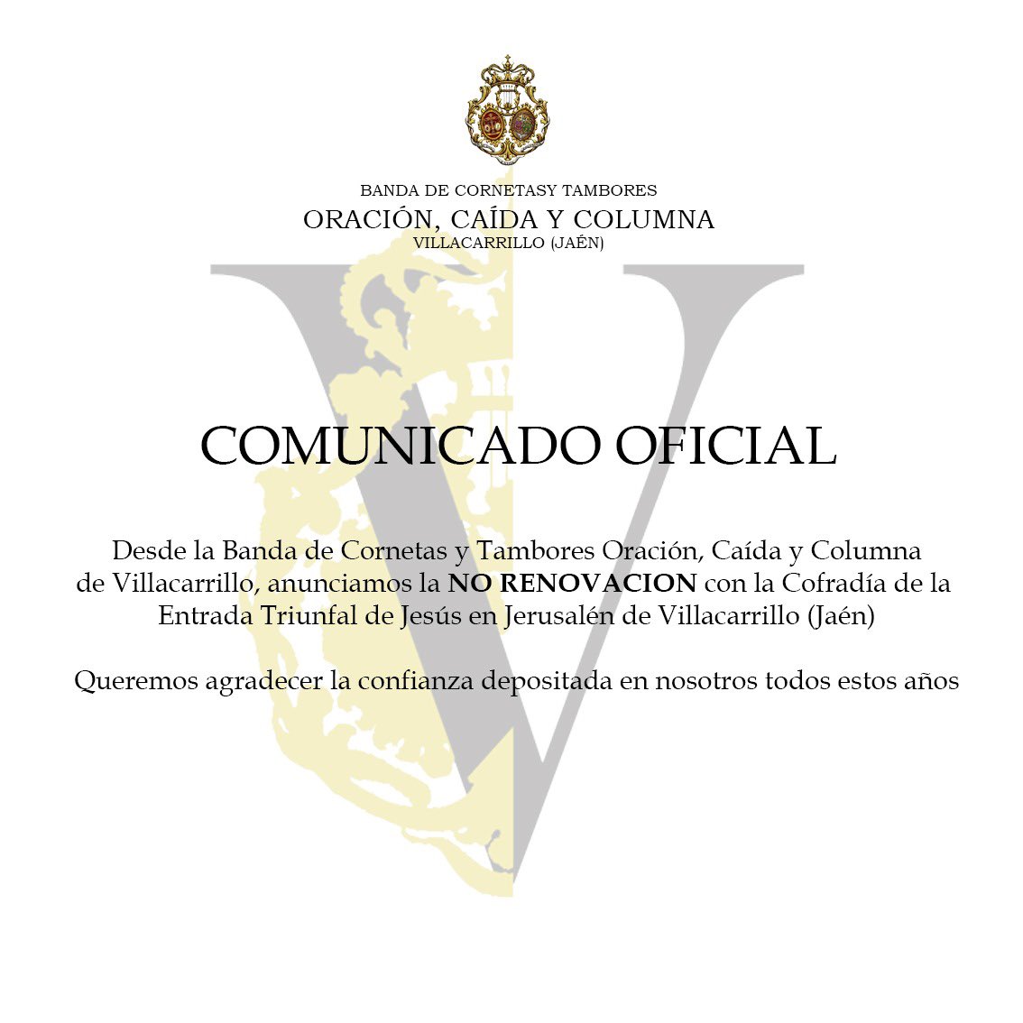 📣 COMUNICADO OFICIAL

#ocyc