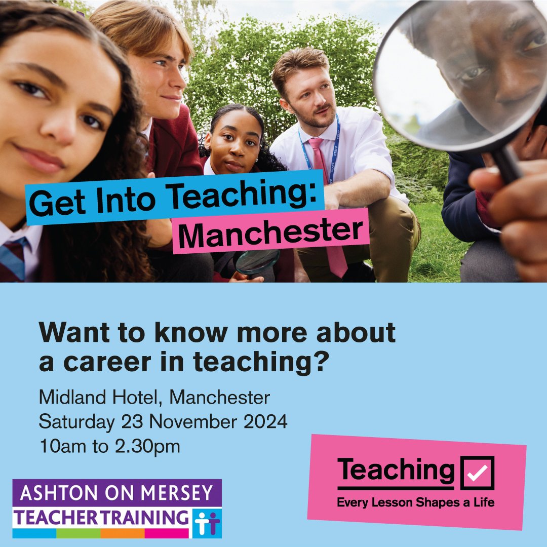 You can still register your place for the <a href="/getintoteaching/">Teaching</a> event tomorrow! Come along and see us and find out how you can get into teaching in 2025!

getintoteaching.education.gov.uk/events/241123-…