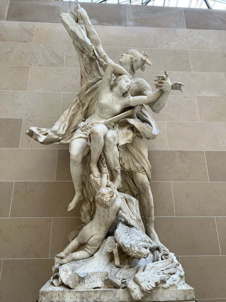 CEPHEUS married CASSIOPEIA, had a daughter ANDROMEDA, whose beauty angered Poseidon, cursed to imprisonment with a sea monster, freed by PERSEUS, who eventually marries her. #daratumumab #Louvre