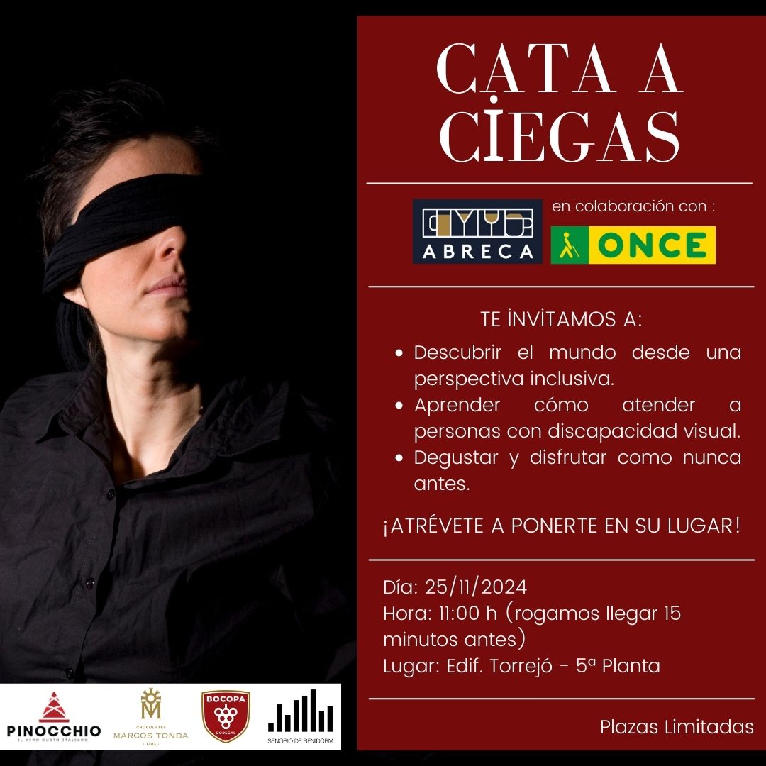 🍫✨ Cata a Ciegas ✨🍫
Este 25 de noviembre, vive una experiencia única junto a ONCE, donde el gusto será el protagonista. Descubre sus sabores, aromas y texturas en una actividad diseñada para disfrutar al máximo.
¡Te esperamos!
#chocolatesmarcostonda