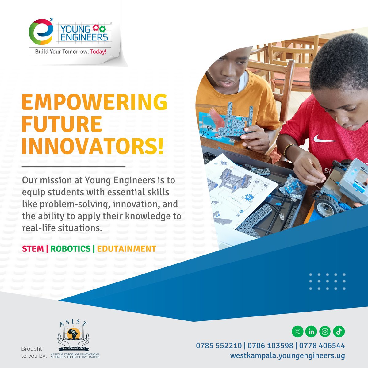 unemplo91184983's tweet image. Where Learning Meets Fun! 
@YoungEngneersUG  brings the magic of STEM to life. From robotics to problem-solving, your child will gain skills to thrive in an ever-changing world.

Don’t wait—register now and watch them soar!

#EngineeringForKids #InnovationUganda 
@RugyendoQuotes
