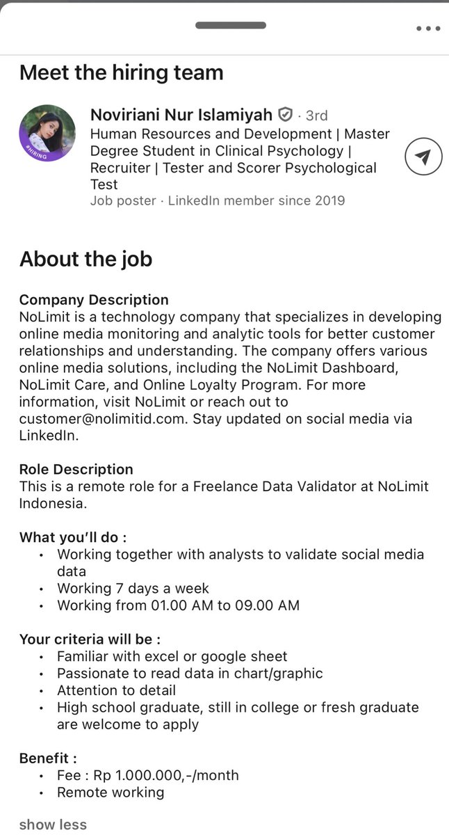 iridescentboyis's tweet photo. Judulnya freelance tp kerjanua dr shift subuh dan gajinya cuma sejuta😃🤌🏻 makin muak sama job market indon #lokerseram @hrdbacot https://t.co/6WVFoO0k8n