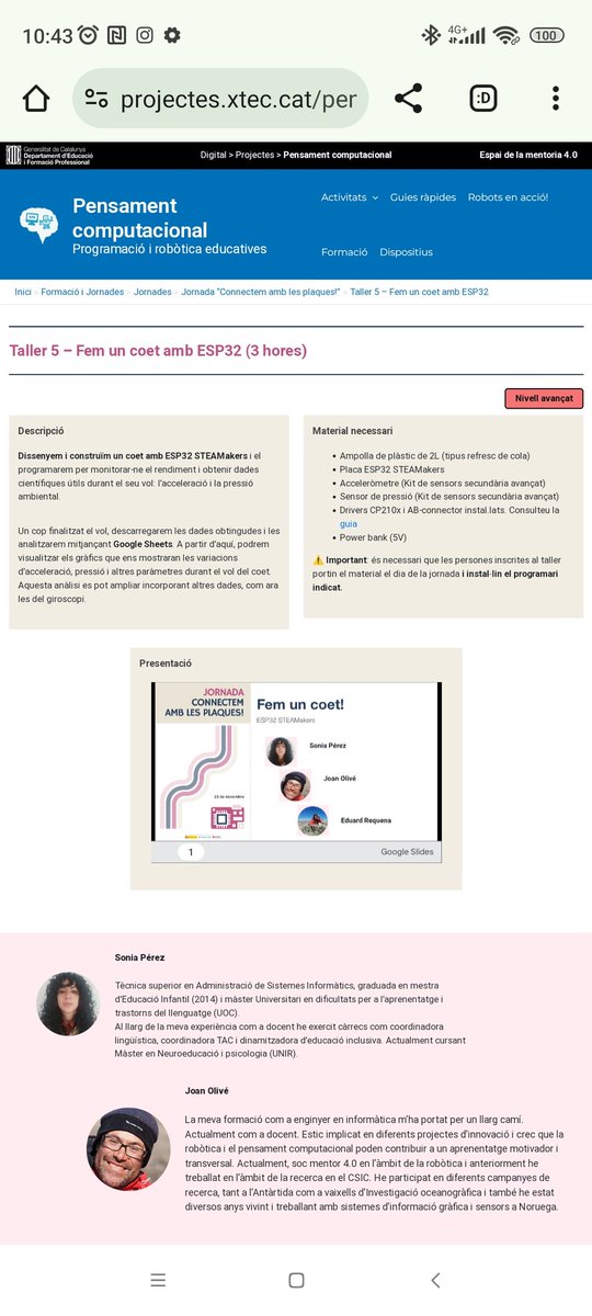 Demà dissabte 23 de novembre presentem el taller "Fem un coet"
A la UPF . 
Esperem que sigui pràctic, profitós i que ens ho passem bé tots plegats!