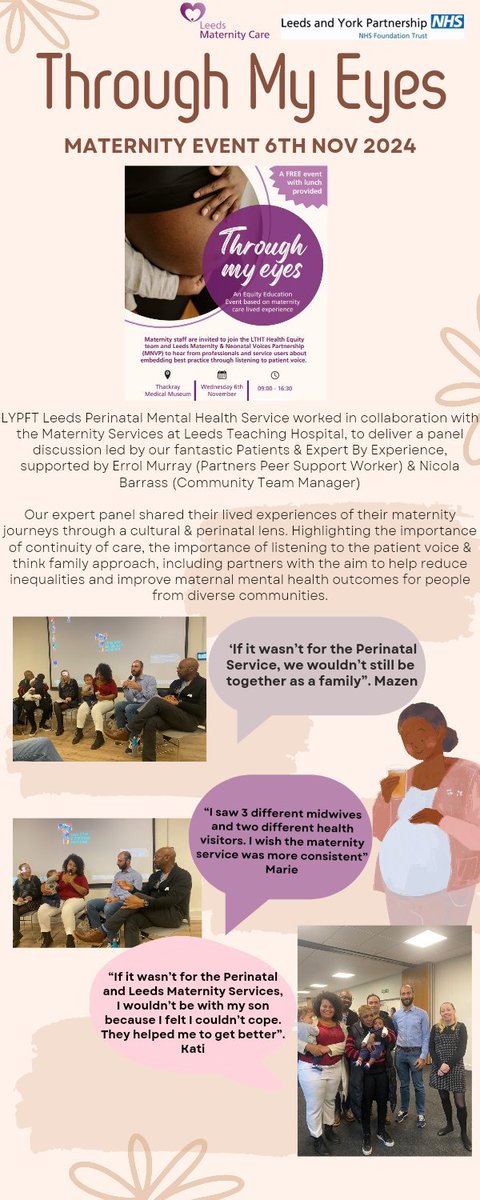 Leeds Perinatal Service (@lypft_perinatal) on Twitter photo Thank you <a href="/leedsmaternity/">Leeds Maternity Care</a> for delivering this fantastic educational workshop 4 maternity staff & allowing our patients to share their maternity experiences through their eye's.
Listening 2 lived experiences & taking action is a step 4ward to improving health outcomes. #equity Thank you <a href="/leedsmaternity/">Leeds Maternity Care</a> for delivering this fantastic educational workshop 4 maternity staff & allowing our patients to share their maternity experiences through their eye's.
Listening 2 lived experiences & taking action is a step 4ward to improving health outcomes. #equity