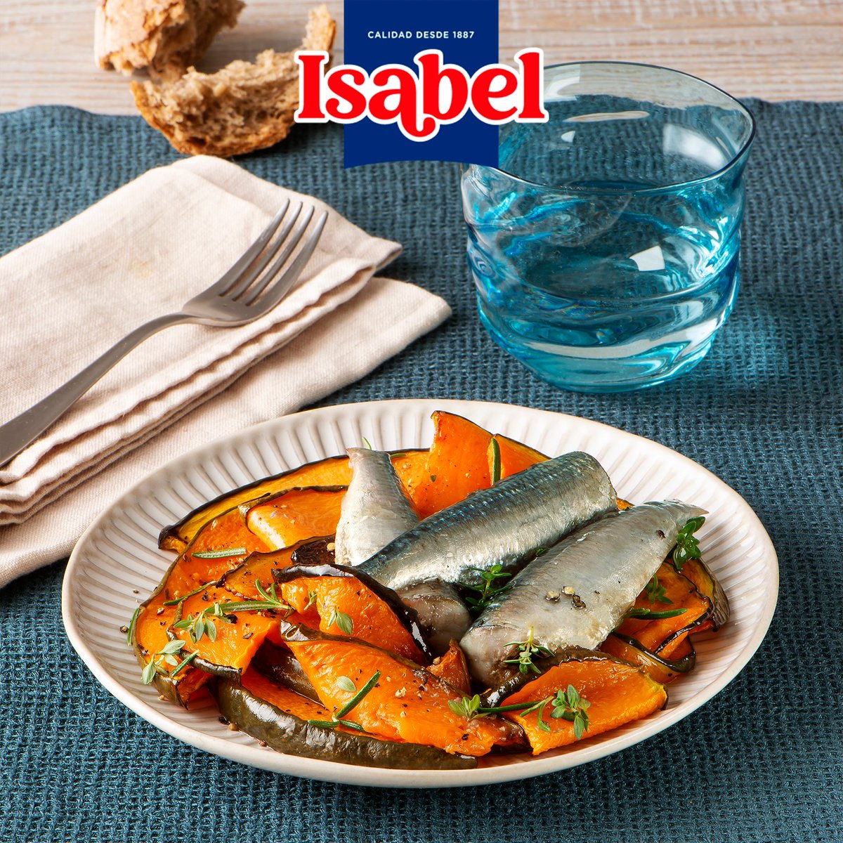 Las sardinas Isabel son de gran calidad y conservan el sabor de siempre. ¿Te animas a probarlas con calabaza asada? #AtunIsabel #ConservasIsabel #HoyComemosConIsabel #recetas #recetasconatun #atunenlata