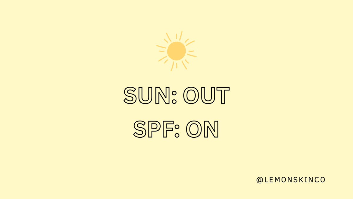 lemonskinco's tweet photo. Sun's out, SPF's on! Protect your skin from those harsh UV rays with a broad-spectrum sunscreen. What's your go-to SPF product?
#SunscreenLove #SPF #SkinProtection #lemonskinco https://t.co/W8SLZb5JpV
