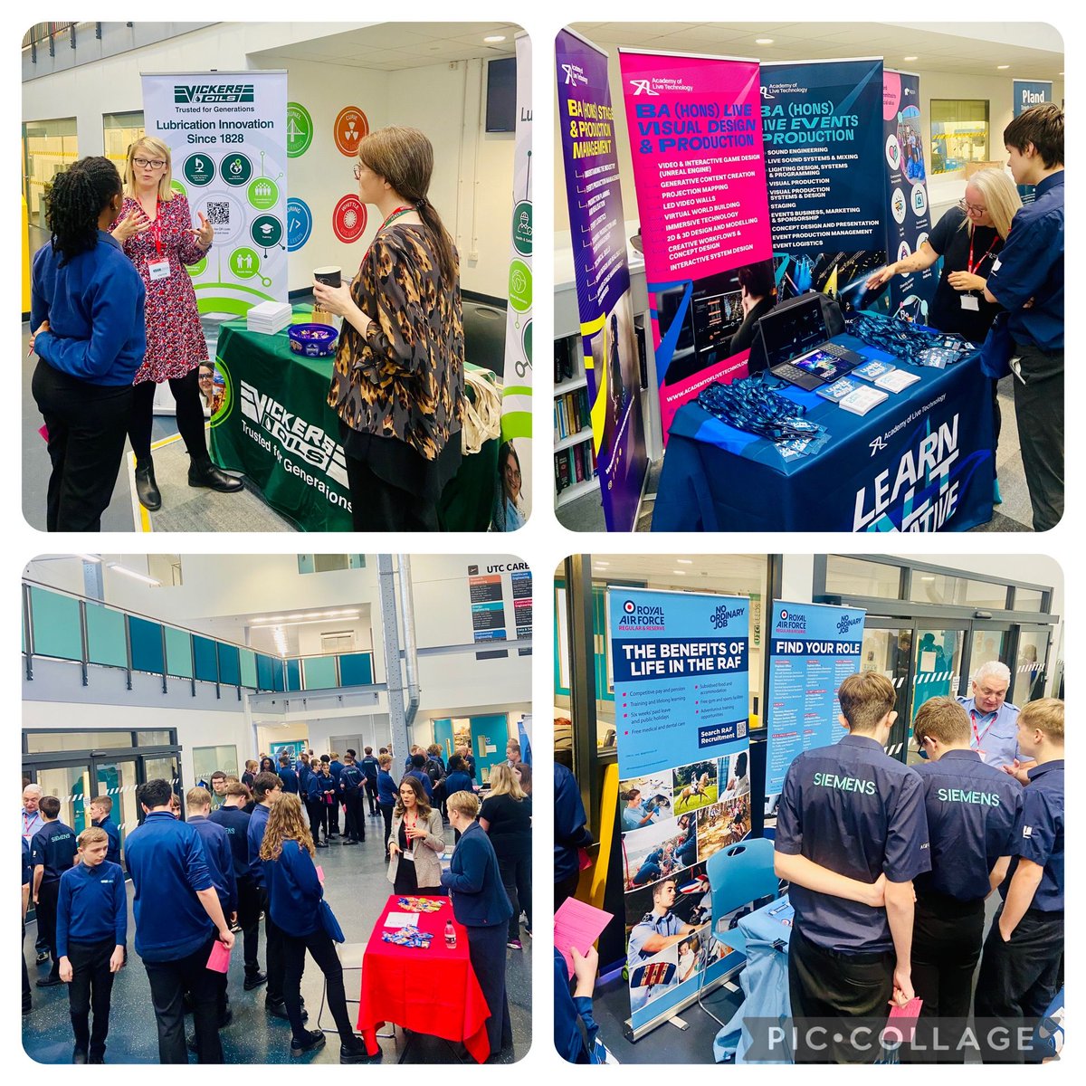 UTCLeeds's tweet image. #thinkUTC think amazing destinations, think employer-led education!
An incredible day at the UTC Leeds Careers Fair last week! Students engaged with employers, gaining valuable insights into exciting future opportunities. #thinkUTC #UTCCareersFair #EmployerLed #InspiringFutures
