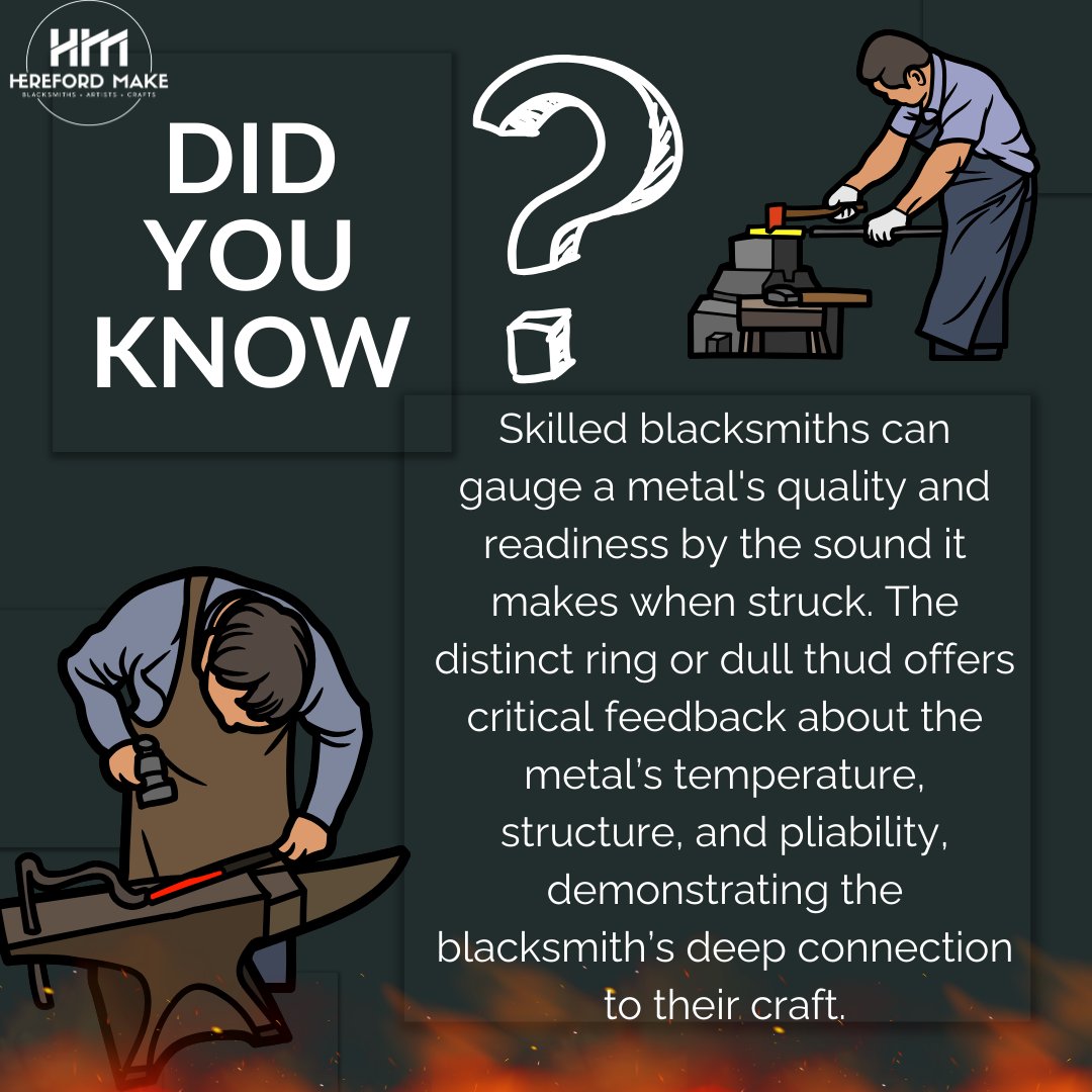 Did you know that skilled blacksmiths can "listen" to the metal as they work? 

If you could master one ancient craft, what would it be? Tell us in the comments!

Donate: gofund.me/1d3a3566

#FunFactFriday #ForgeWithPurpose #DonateNow