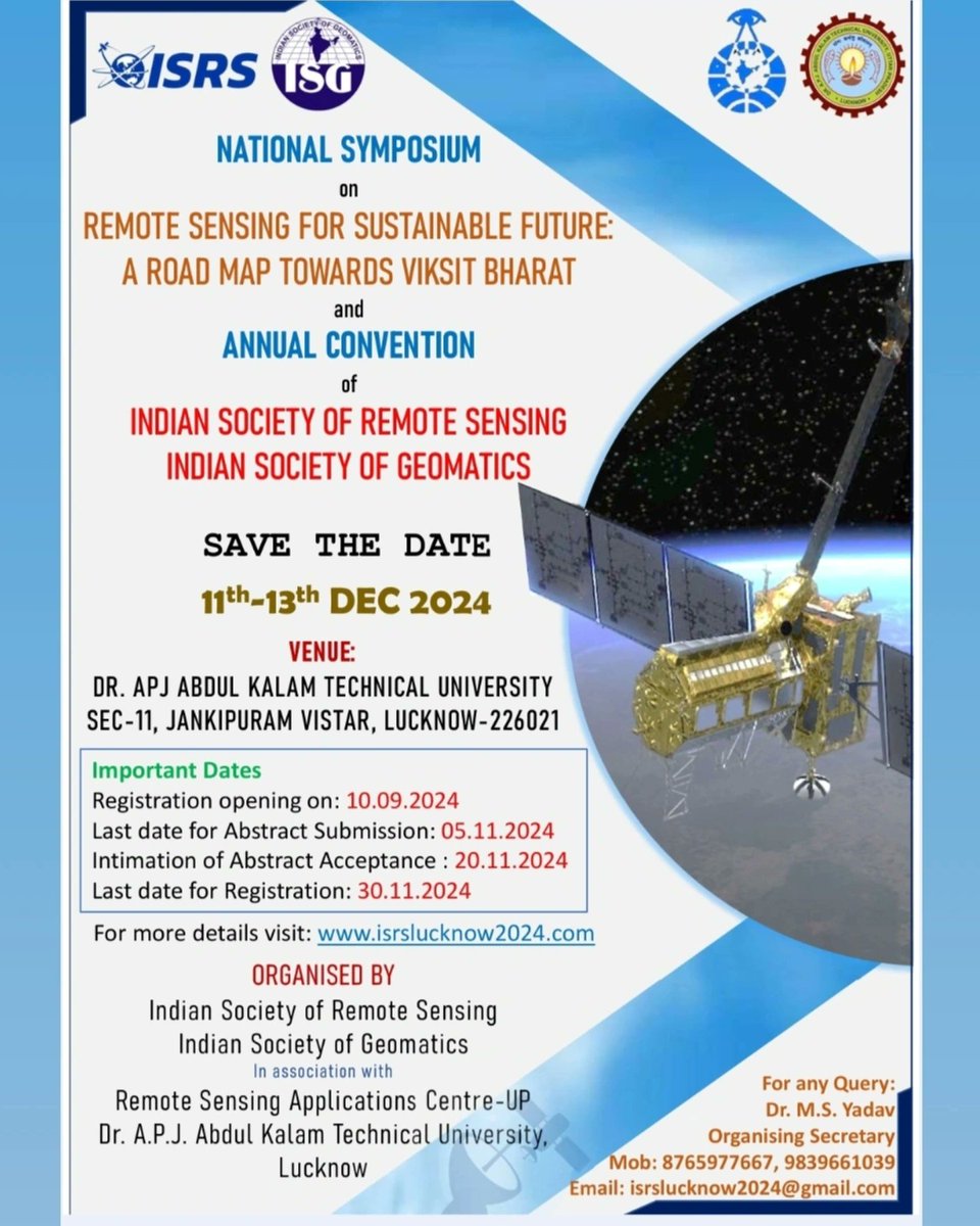 Indian Society of Remote Sensing tweet media