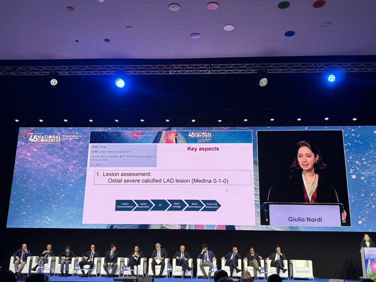 cescobruno's tweet photo. 🪨🔥Hard rock morning session at #GISE45 in the main auditorium

🎯Many available algorithms to know for device and treatment selection
📍Pivotal role of imaging to understand calcium morphology and plan the strategy 
⚔️Combined strategy with devices to optimise stent expansion https://t.co/IqhXyt9E6K