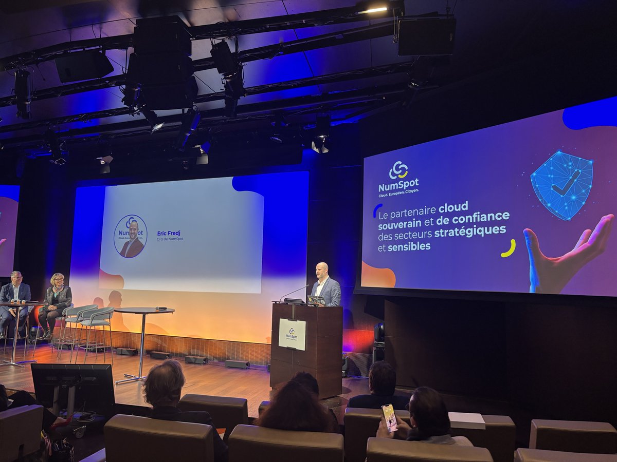 NumSpotCloud's tweet photo. [Evènement de lancement 📢] ​

#NumSpot tient à remercier les acteurs économiques et institutionnels des secteurs stratégiques, ses actionnaires et partenaires présents pour lesquels nous œuvrons chaque jour afin d'offrir l'alternative #cloud souveraine et de confiance ! https://t.co/Ymbf8ls0df