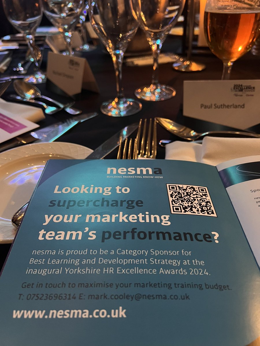 Great night presenting the award for excellence in #Learning&amp;Development with <a href="/nesmatraining/">@nesmatraining</a> and introducing our brand new Yorkshire lead Rachel Simpson #marketingtraining #CIM #CIPR Congrats to the winners <a href="/CedarCourtHotel/">The Cedar Court Hotels Group</a> group and all finalists