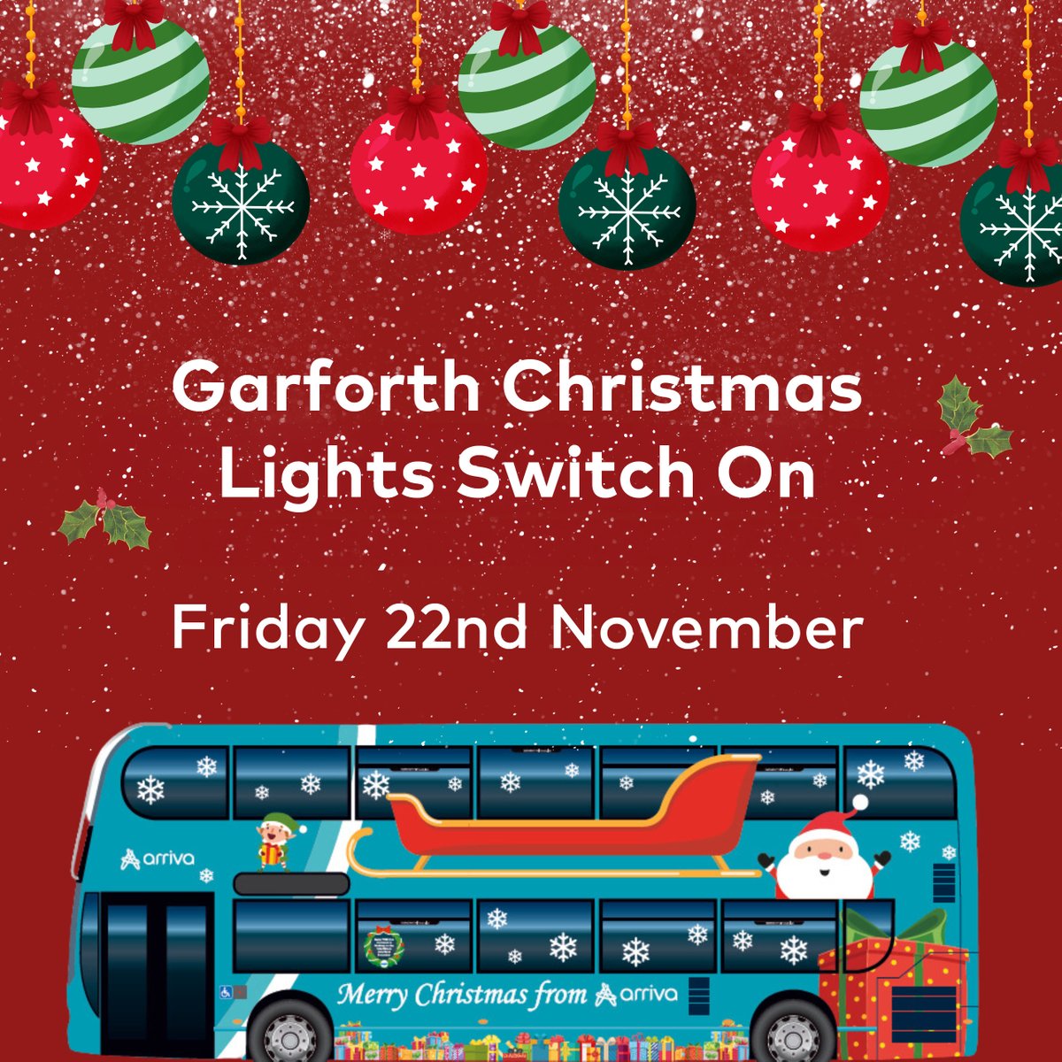 arrivayorkshire's tweet image. Catch us at the Garforth Christmas lights switch tonight from 5pm 

We have Christmas crafts, chances to win, the opportunity to write your letter to Santa and some naughty elf’s to help us celebrate. 

Plan your journey at arrivabus.co.uk 

🎅🚌🎄
