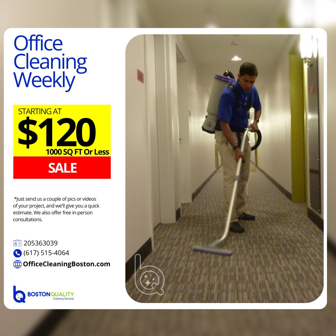 BostonCleaning's tweet image. #BostonCarpetCleaning #CleaningCommercialBoston #CleaningCompanyBoston #CleaningFloorSpecialist #CleaningOfficeBoston #CleaningServiceBoston #CommercialCleaning #FloorCleaning #JanitorialCleaning #NaturalCleaningProduct #OfficeCleaning

linktr.ee/BostonQualityC…