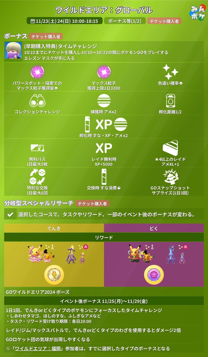 ワイルドエリア：グローバル】 ⚡開催期間 11/23(土)・24(日) 10:00-18