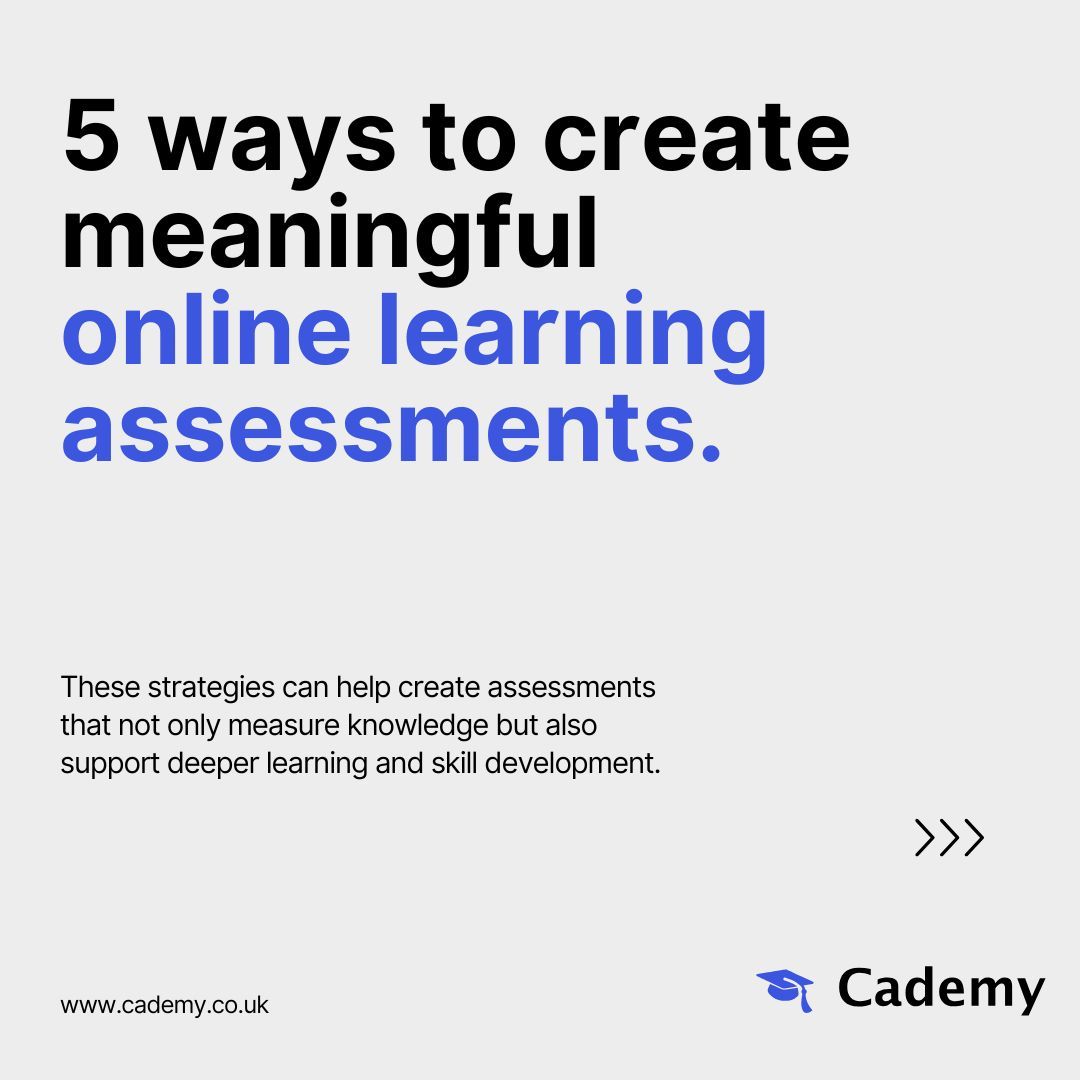cademy__'s tweet image. 💡 Pro Tip: 5 ways to create meaningful online learning assessments!
#Assessments #BookingSystem #LMS #CoursePromotion #OnlineLearning #OnlineCourses #Cademy