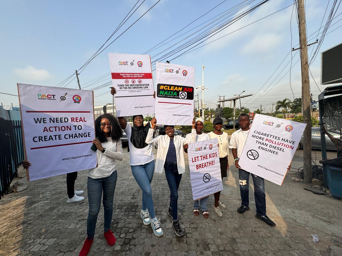 We won't stop shouting about creating change. #PactagainstTobacco #CleanAirNaija
