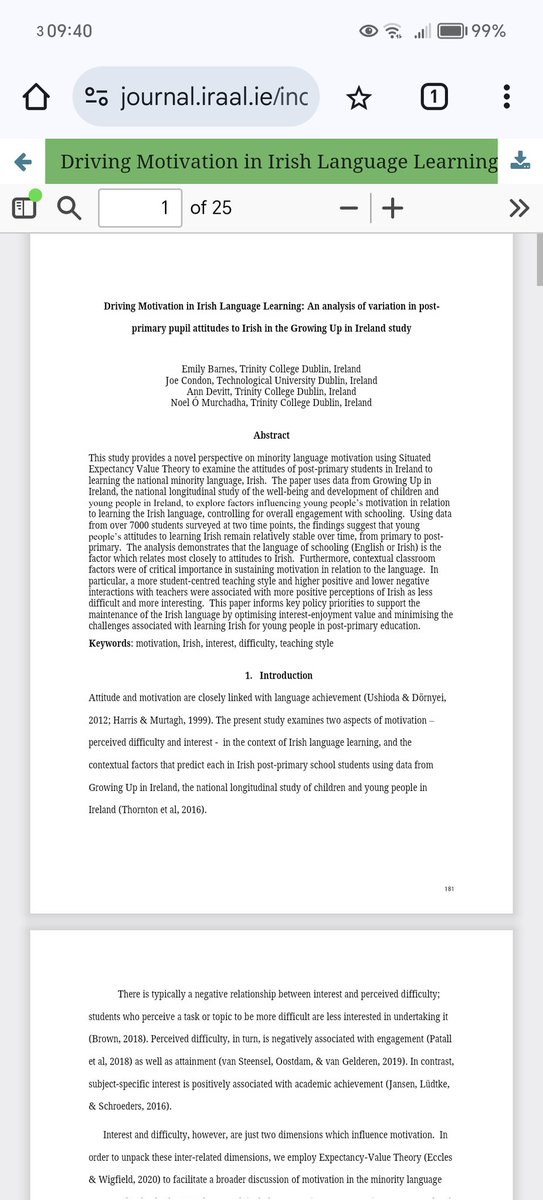 All things Applied Linguistics (@amdevlinal) on Twitter photo 📢📢📢
Next up in <a href="/TeangaJournal/">TEANGA</a> is an exploration of post primary attitudes towards the Irish language by Emma Barnes, Joe Condon <a href="/anndeibh/">Ann Devitt</a> <a href="/NoelOMurchadha/">Noel Ó Murchadha</a> <a href="/SchoolofEdTCD/">School of Education</a> <a href="/WeAreTUDublin/">TU Dublin / OT Baile Átha Cliath</a>
👇👇👇👇👇 journal.iraal.ie/index.php/tean… 📢📢📢
Next up in <a href="/TeangaJournal/">TEANGA</a> is an exploration of post primary attitudes towards the Irish language by Emma Barnes, Joe Condon <a href="/anndeibh/">Ann Devitt</a> <a href="/NoelOMurchadha/">Noel Ó Murchadha</a> <a href="/SchoolofEdTCD/">School of Education</a> <a href="/WeAreTUDublin/">TU Dublin / OT Baile Átha Cliath</a>
👇👇👇👇👇 journal.iraal.ie/index.php/tean…