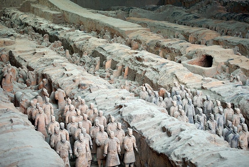 In 1974, while digging a well, a farmer in Shaanxi, China, unearthed the first of what would become known as the Terracotta Army. This discovery led to the excavation of over 2,000 life-sized clay figures, with estimates suggesting another 6,000 still lie beneath the earth. Each