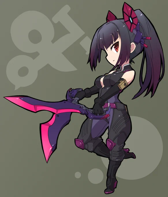 波佐見さん!!!天ちゃんに引き続いて、アリスギアの推しを描きました。あと、クールビューティーには横向かせよという家訓に従いました。 