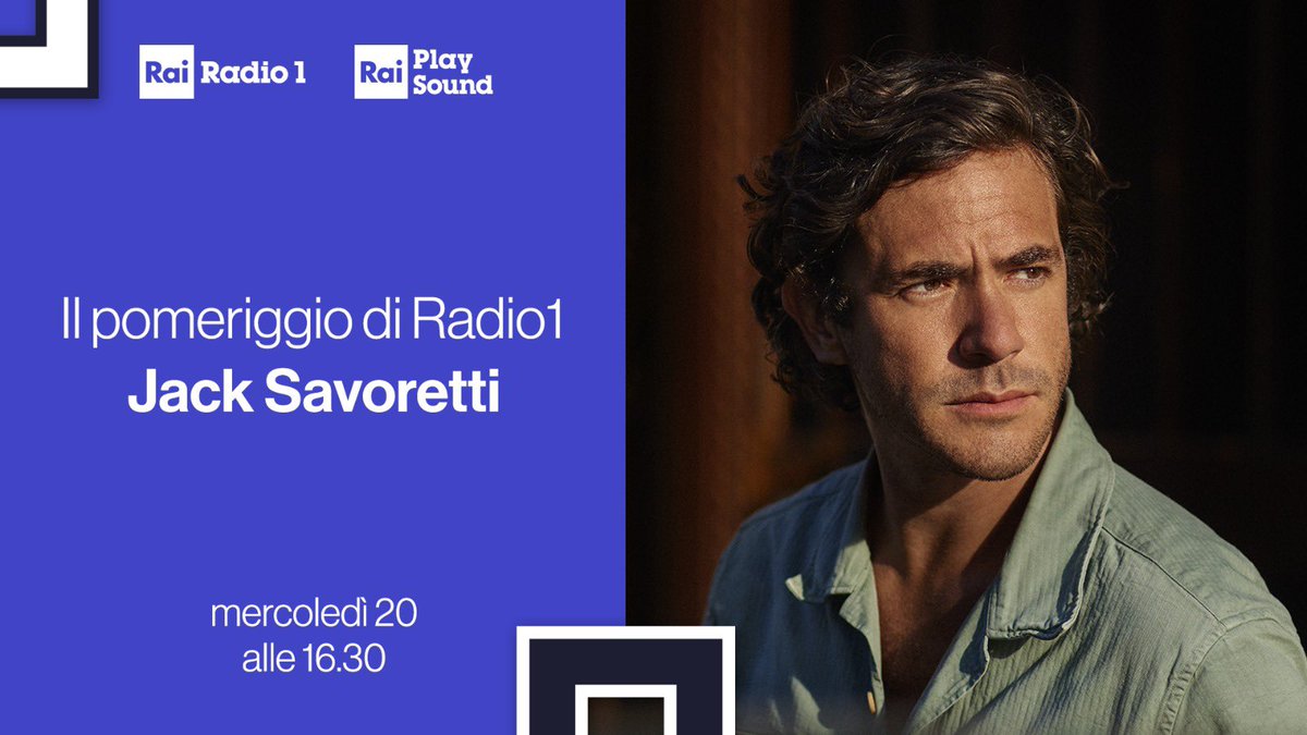 ❇️ A #IlPomeriggioDiRadio1 oggi #20novembre c’è <a href="/JackSavoretti/">Jack Savoretti</a> con l’ultimo singolo #Malinconia e la performance pazzesca di #BadaBingBadaBoom 🔥

🎧 Ascolta dalle 16:30 su #Radio1 e <a href="/raiplaysound/">RaiPlay Sound</a> con Massimo Giraldi, <a href="/detommasi_de/">Claudio de Tommasi</a> e <a href="/SimonaArrigoni1/">SimonaArrigoni</a> 
👉 raiplaysound.it/radio1