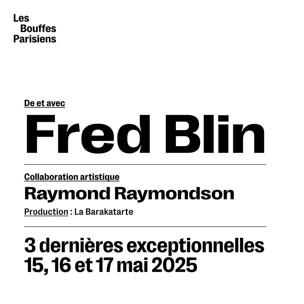 Un spectacle autant déroutant qu’hilarant, un spectacle immanquable car “impitchable” ! 

Réserver : bit.ly/3AD1sny  

© Gilles Rammant
 
#theatre #bouffesparisiens #fredblin