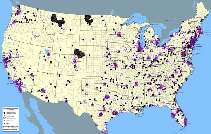 Rainmaker1973's tweet image. Nuclear targets in America
