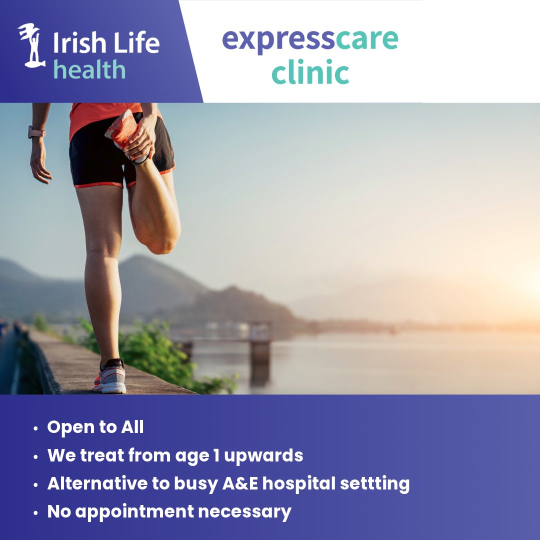 All Irish Life Health ExpressCare clinics are open 7 days a week to look after your minor injuries or illness. No appointments necessary, just walk in and be seen in just 1 hour by our highly qualified medical professionals. We also treat children aged 1 and upwards.