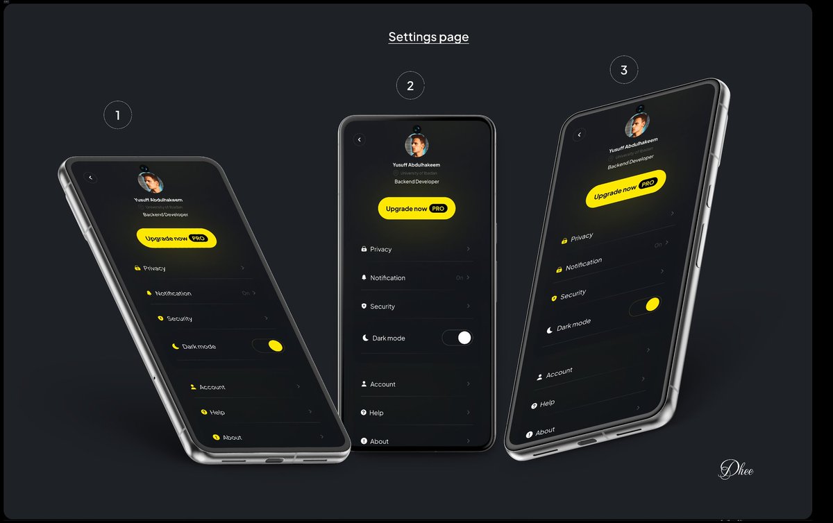 USuarau80940's tweet image. It's Tuesday, what are you designing today, check out this simple settings page,
What do you think, one, two or three?
#userinterfacedesign #uiuxdesign #mobileappdesign
#alpwdl
#alpwdc