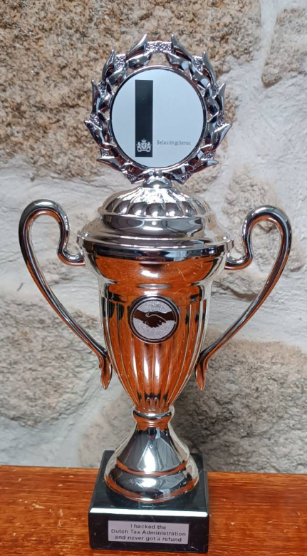 Thank you for the trophy <a href="/Belastingdienst/">Belastingdienst</a>