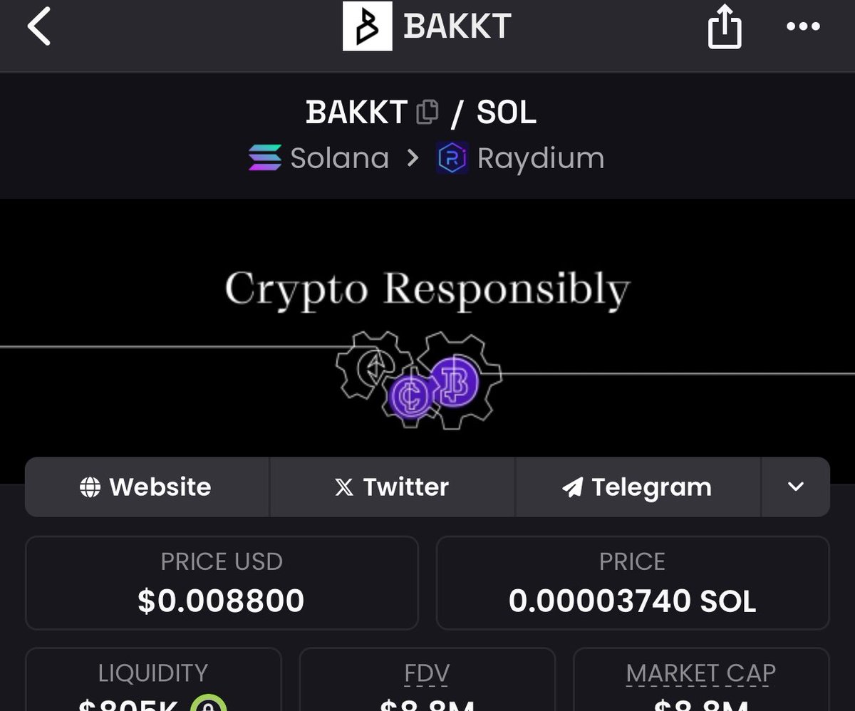 JerryMiles01's tweet photo. @WisdomMatic Be thete $BAKKT🚀

CA: Hz4CJCpZky4YD75Zs2R2nBjP5wY6tYbraaT2hVZCpump https://t.co/sMP8EqiEn3
