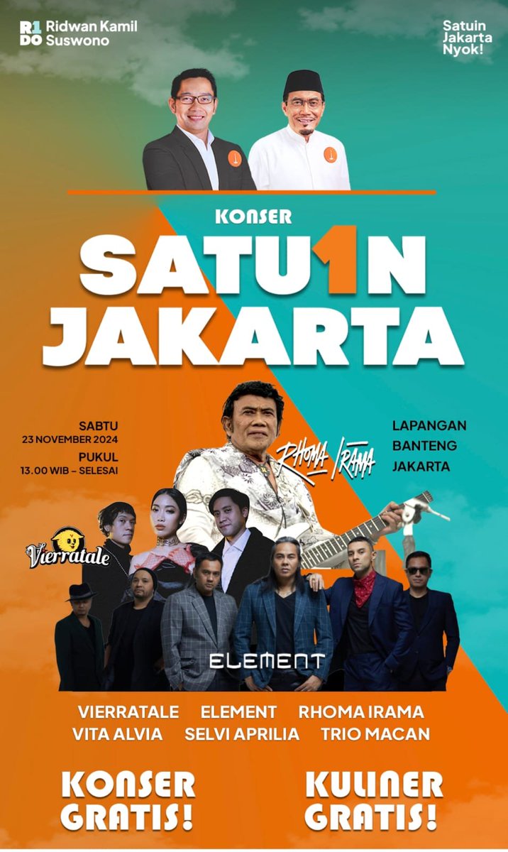 Kereeen nih Ada Bang Haji Rhoma Irama di Konser R1DO SATU1N JAKARTA ! 

<a href="/ridwankamil/">Ridwan Kamil</a> <a href="/suswono/">Suswono</a>  
Ridwan Kamil - Suswono