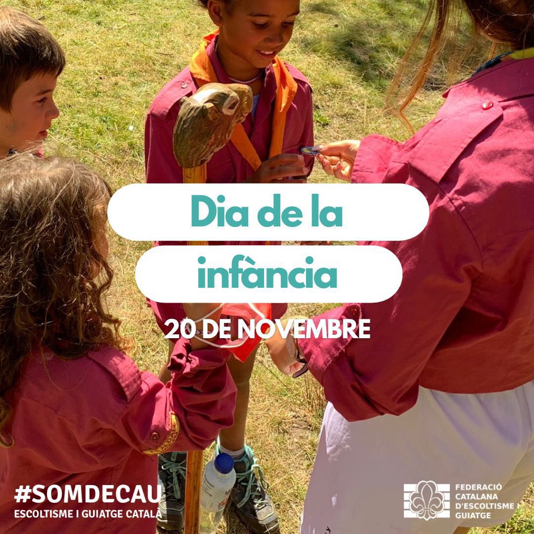Avui, #20N, des de l’escoltisme català commemorem el Dia Universal dels Drets dels Infants!

Treballem dia a dia per construir un món on els infants puguin créixer amb dignitat, oportunitats i en plena llibertat.