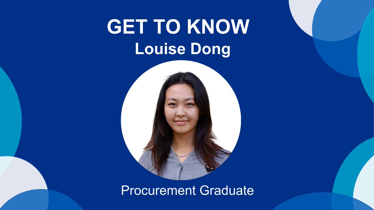🌟 Meet Louise Dong: Procurement Graduate 🌟

We're pleased to introduce Louise Dong, who joined the Hub through the Pathways to NHS Procurement Graduate Scheme.

📖 Read Louise's Get to know interview on our website: bit.ly/3YYQjp3

#NHS #NHSProcurement #healthcare