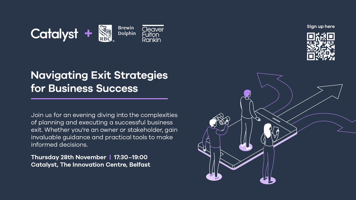 CleaverFultonRankin (@cfr_law) on Twitter photo <a href="/CatalystNI_/">Catalyst</a> are holding a free event on 28 November, exploring the complexities of planning & executing a successful business exit.
Hear from entrepreneurs, legal experts <a href="/CFR_Law/">CleaverFultonRankin</a> & wealth management specialists RBC Brewin Dolphin.
👉 Sign up here: eventbrite.co.uk/e/navigating-e… <a href="/CatalystNI_/">Catalyst</a> are holding a free event on 28 November, exploring the complexities of planning & executing a successful business exit.
Hear from entrepreneurs, legal experts <a href="/CFR_Law/">CleaverFultonRankin</a> & wealth management specialists RBC Brewin Dolphin.
👉 Sign up here: eventbrite.co.uk/e/navigating-e…