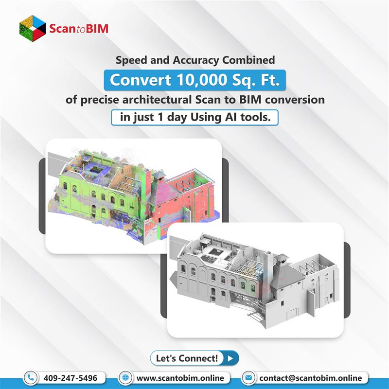 scantobimonline's tweet image. Fast. Accurate. Powerful. 🏗️ Convert 10,000 Sq. Ft. Scan to BIM Using Our AI-driven tools in just 1 day! Speed and precision for your project.

Let’s Connect! : shorturl.at/d4cYH

#ScanToBIM #BIMConversion #ConstructionInnovation #AITool