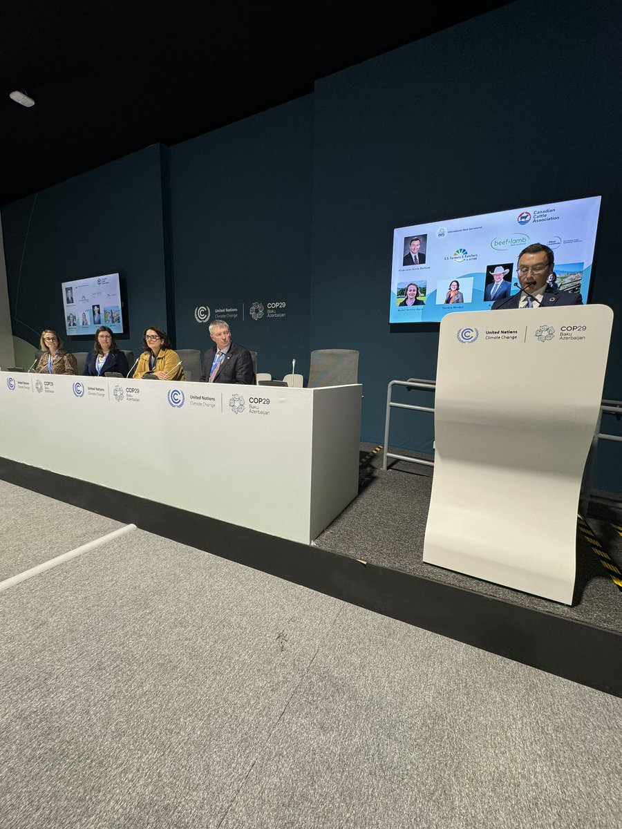 Eric Mittenthal (@meatvp) on Twitter photo Live at #COP29 we’re hosting an official side event with <a href="/USFRA/">U.S. Farmers & Ranchers in Action</a> <a href="/CanCattle/">Canadian Cattle Association</a> <a href="/BeefLambNZ/">Beef + Lamb New Zealand</a> and the International Meat Secretariat featuring the voices of farmers, ranchers and experts on how animal agriculture can be a climate solution Live at #COP29 we’re hosting an official side event with <a href="/USFRA/">U.S. Farmers & Ranchers in Action</a> <a href="/CanCattle/">Canadian Cattle Association</a> <a href="/BeefLambNZ/">Beef + Lamb New Zealand</a> and the International Meat Secretariat featuring the voices of farmers, ranchers and experts on how animal agriculture can be a climate solution