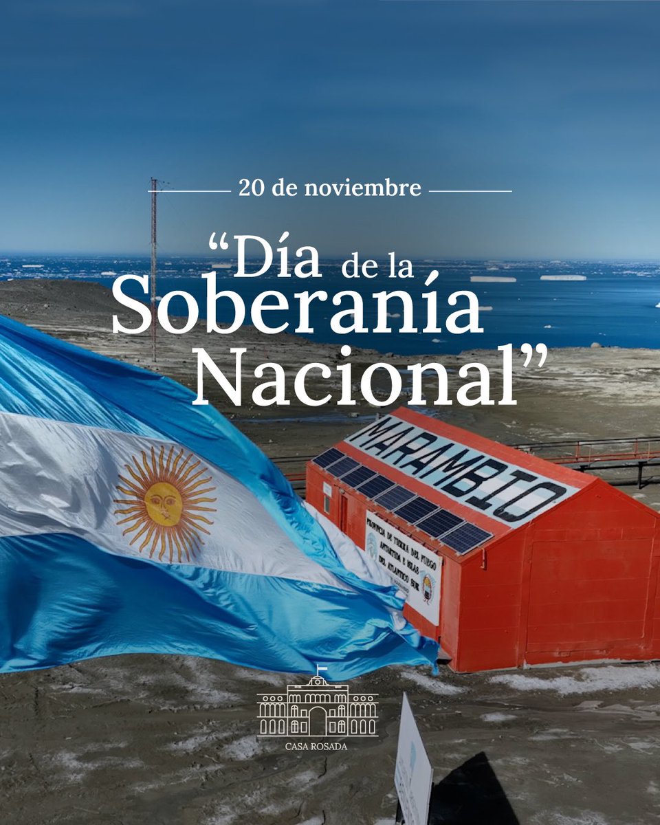 Desde el punto más al norte del país hasta la Base Marambio en la Antártida, defendemos nuestro territorio, nuestros recursos y nuestra libertad. 

Este 20 de noviembre, conmemoramos el Día de la Soberanía Nacional, concepto innegociable para todos los argentinos, y saludamos a