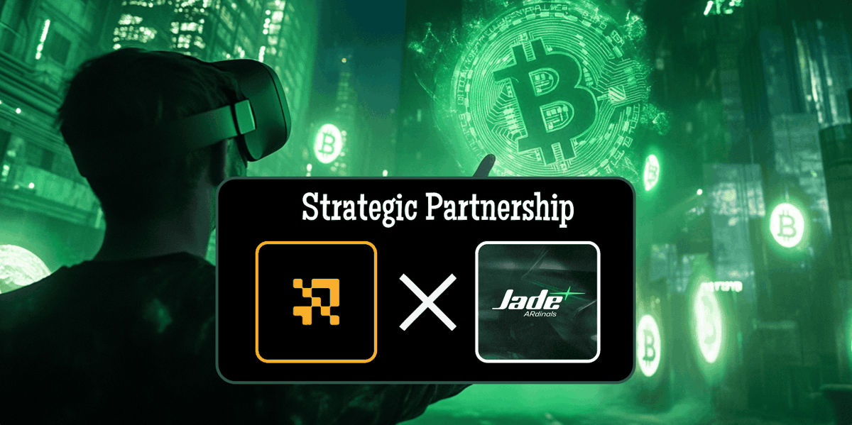 btcterminal_'s tweet photo. Ordinals are cool.

But what about accessing Ordinals through Virtual/ Augmented reality?

We just partnered with @jade_ordinals to make this possible!

The Bitcoin ecosystem is transforming and we are here make it possible! https://t.co/YEKobWCUdw
