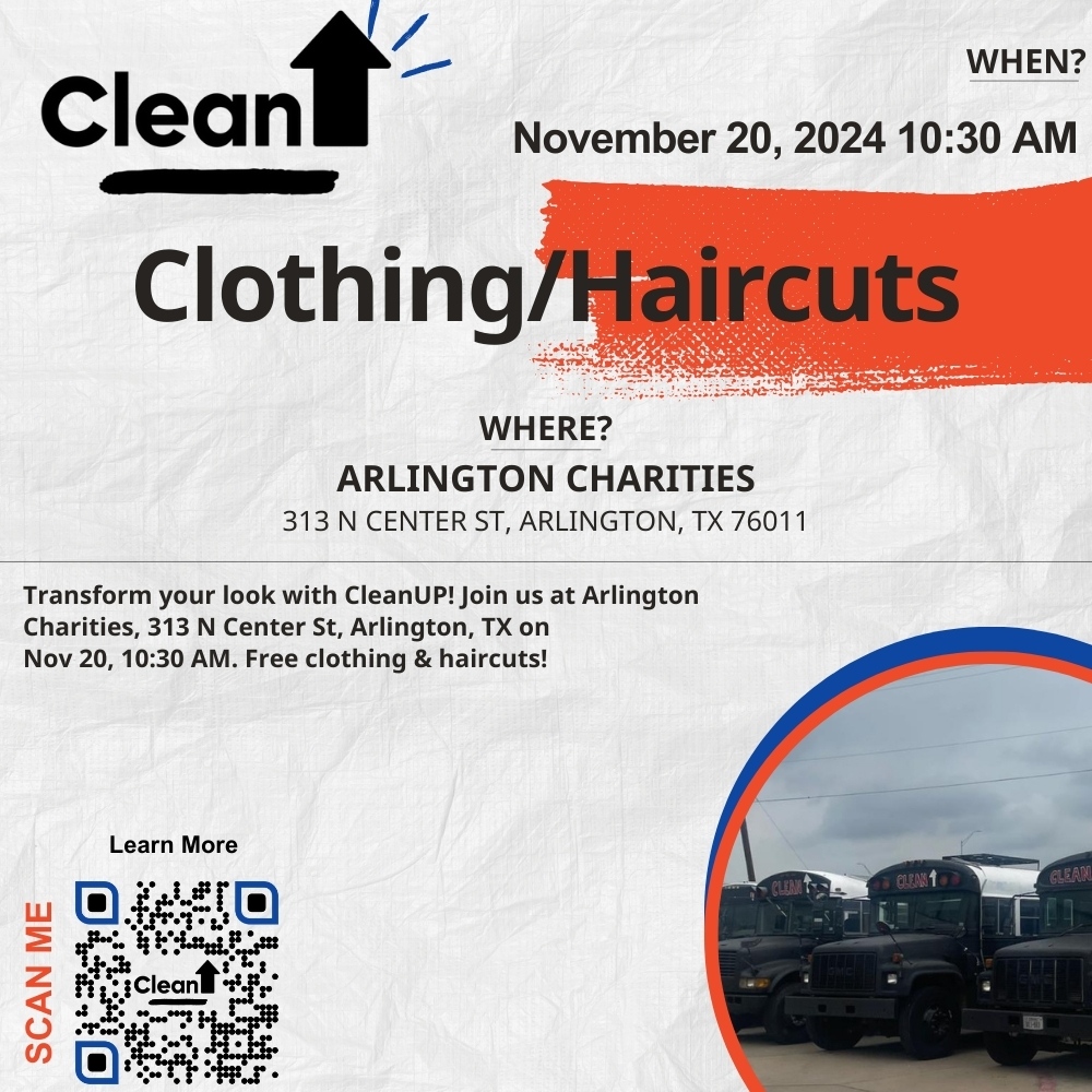 CleanUP stands for dignity &amp; transformation. 
Join us Nov 20, 10:30 AM, at Arlington Charities. 
cleanupusa.org/upcoming-events
#Empowerment