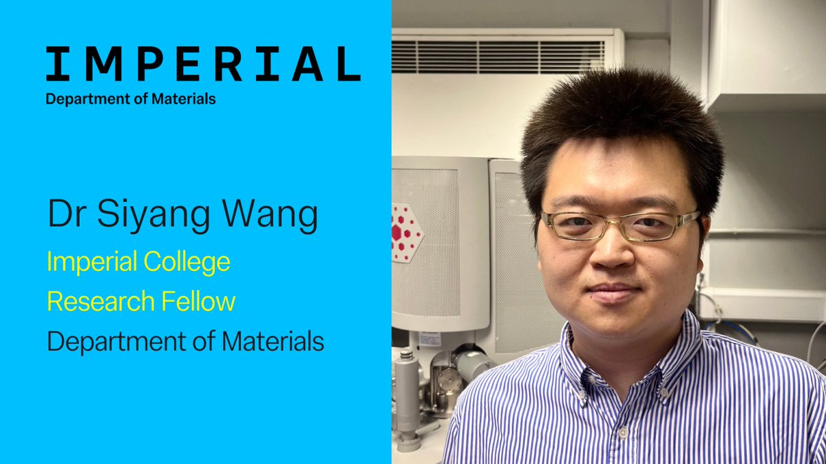 Imperial Materials (@impmaterials) on Twitter photo Meet Dr Siyang Wang 👋
Dr Wang is an <a href="/imperialcollege/">Imperial College London</a> Research Fellow investigating the degradation of #materials used in #energy applications, such as #nuclear power and #batteries 🔋
Learn more about his research: ow.ly/aFMt50UaM62 Meet Dr Siyang Wang 👋
Dr Wang is an <a href="/imperialcollege/">Imperial College London</a> Research Fellow investigating the degradation of #materials used in #energy applications, such as #nuclear power and #batteries 🔋
Learn more about his research: ow.ly/aFMt50UaM62