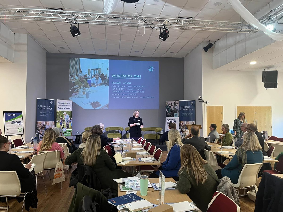 #SomersetConvention morning workshops have started with a buzz! 🗣✨ Today’s focus are positive Conversations. Topics: Food, Fuel Poverty, Isolation &amp; Mental Health, Transport, Housing. 💡❤️
#CommunityConnections #PayItForwardSomerset #SomersetConvention #ThrivingCommunities