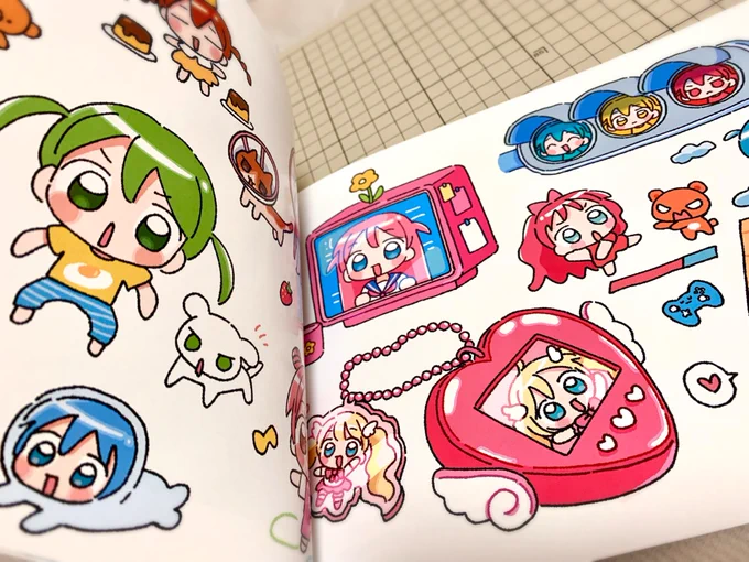 通販のお知らせBOOTHにてイラスト本とアクキー3種、アクスタ2種の販売を開始しました! 