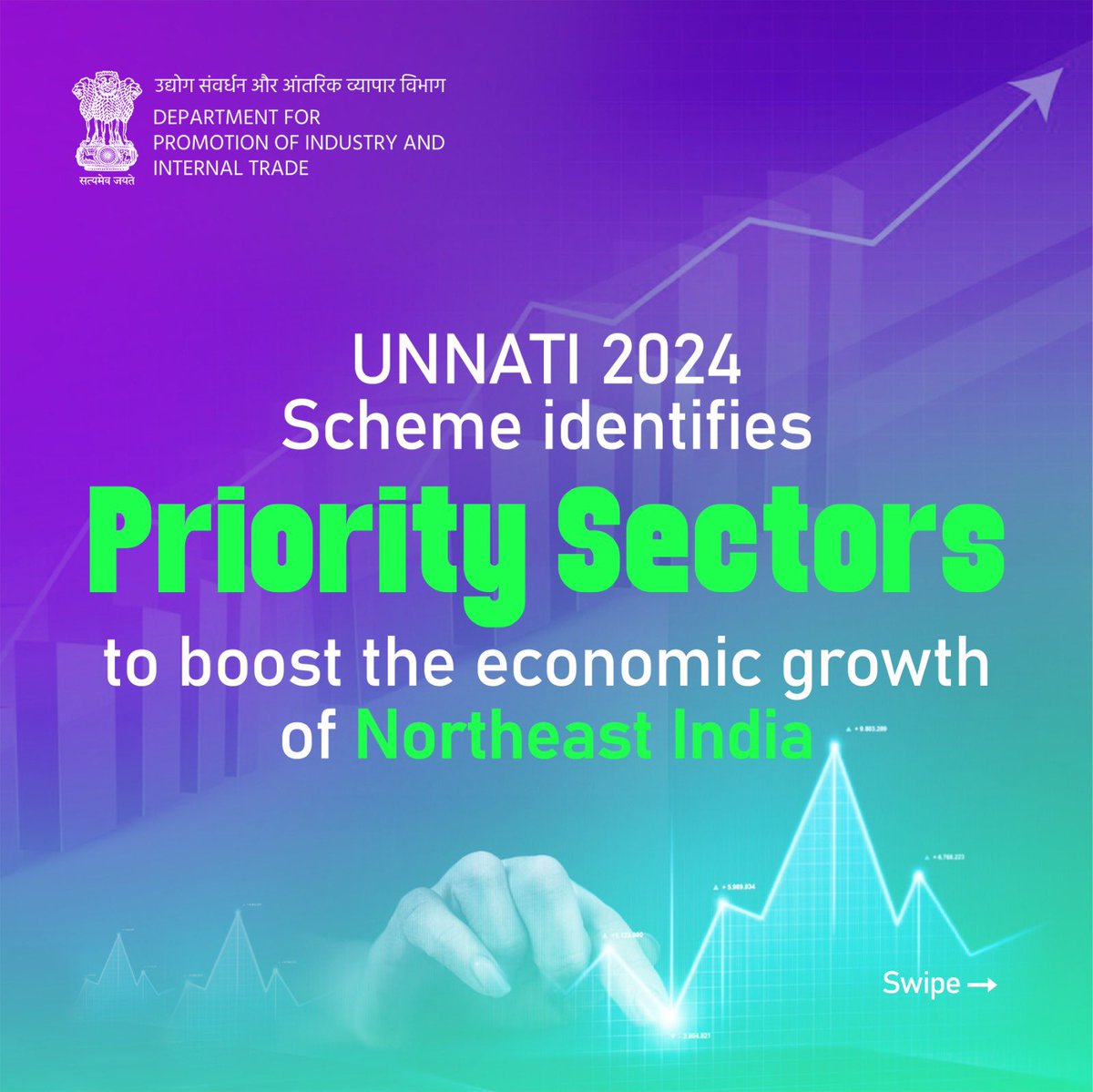 DPIITGoI's tweet photo. Discover the #PrioritySectors driving growth & opportunity under #UNNATI2024 Scheme.
These industries are set to unlock the region’s true potential.
📌 Follow DPIIT for more updates on how #UNNATI is shaping Northeast India's future!
#EconomicGrowth #PrioritySectors https://t.co/jSIZXqADL5