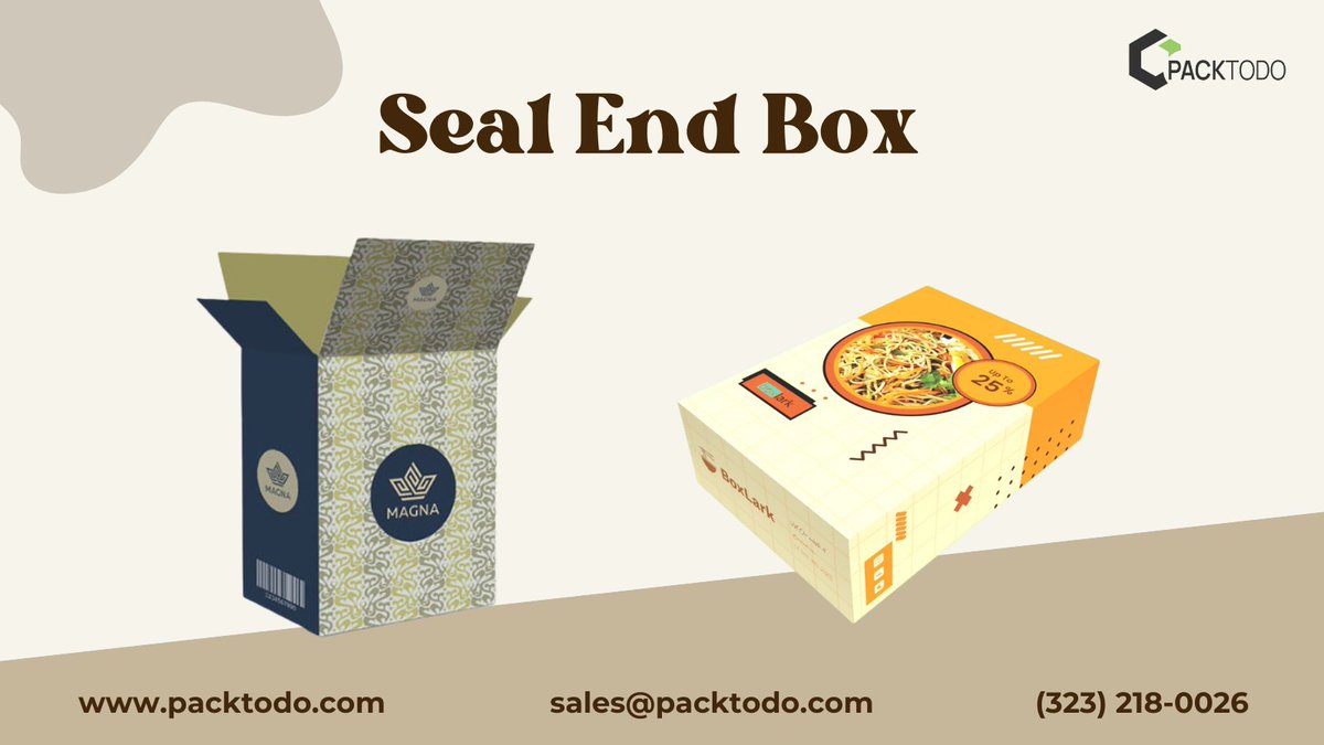 packtodousa's tweet image. Perfect for businesses of all sizes—custom designs, foldable options &amp;amp; short-run availability. Protect &amp;amp; showcase your products with ease! 📦✨
packtodo.com
#SealEndBoxes #CustomPackaging #PackagingSolutions #DurablePackaging #Packtodo