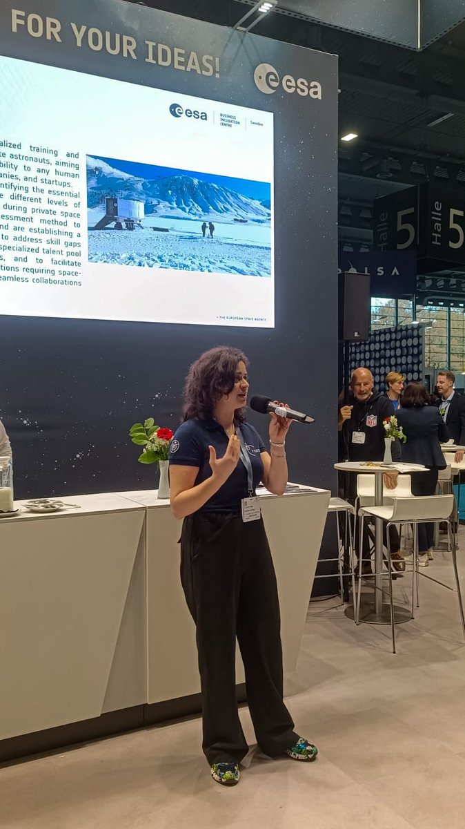 parsec_space's tweet photo. Big day for PARSEC! 🚀

Our co-founders Camilla &amp; Dirk shared our vision for commercial astronaut training at Europe’s largest B2B space event.

Thanks to @esabicswe &amp; the @ESA SME booth for this amazing opportunity! 🌍

#SpaceTechExpo #CommercialSpaceflight #AreYouSpaceReady https://t.co/L3Sgs5wvUO