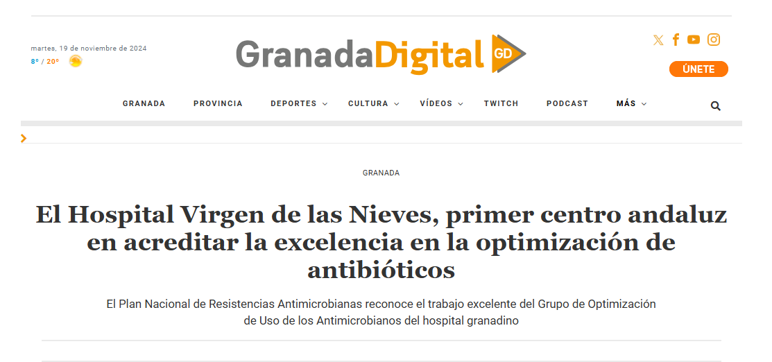 PROAHUVN's tweet photo. Somos noticia en la Semana Mundial de la Concientización sobre la Resistencia a los Antimicrobianos 2024  gracias al trabajo bien hecho de nuestro grupo de expertos PROA del @hospital_hvn . #WAAW2024 @PRANgob @SEIMC_ https://t.co/iDlkB40UYc