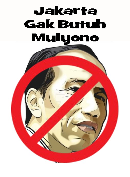 Dulu waktu jadi Gub Jakarta, akan bertugas sampai akhir, ternyata ikut pilpres.

Dulu katanya, jadi presiden akan menyelesaikan masalah Jakarta, tp stlh jadi masalah Jakarta masih sama.

Skrng Mulyono datang lagi Ingin kuasai jakarta lewat bonekanya, asu!
Suswono Nilep